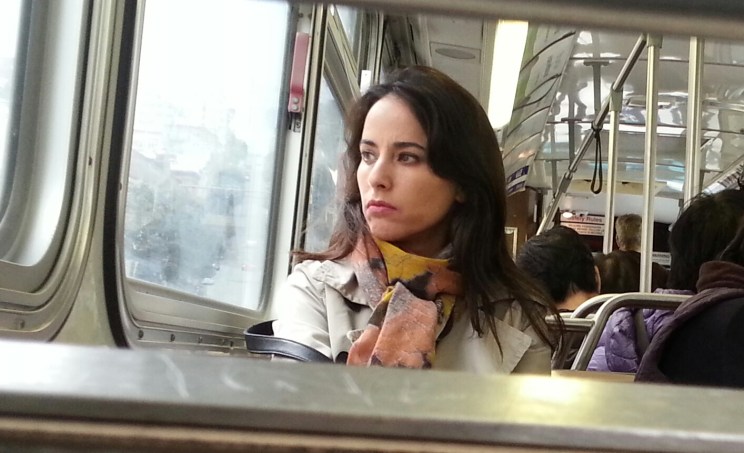 woman on sf muni deep look